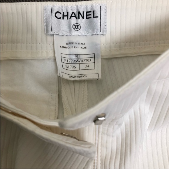 Authentic CHANEL Women's Cream Pantsuit - Picture 13 of 16